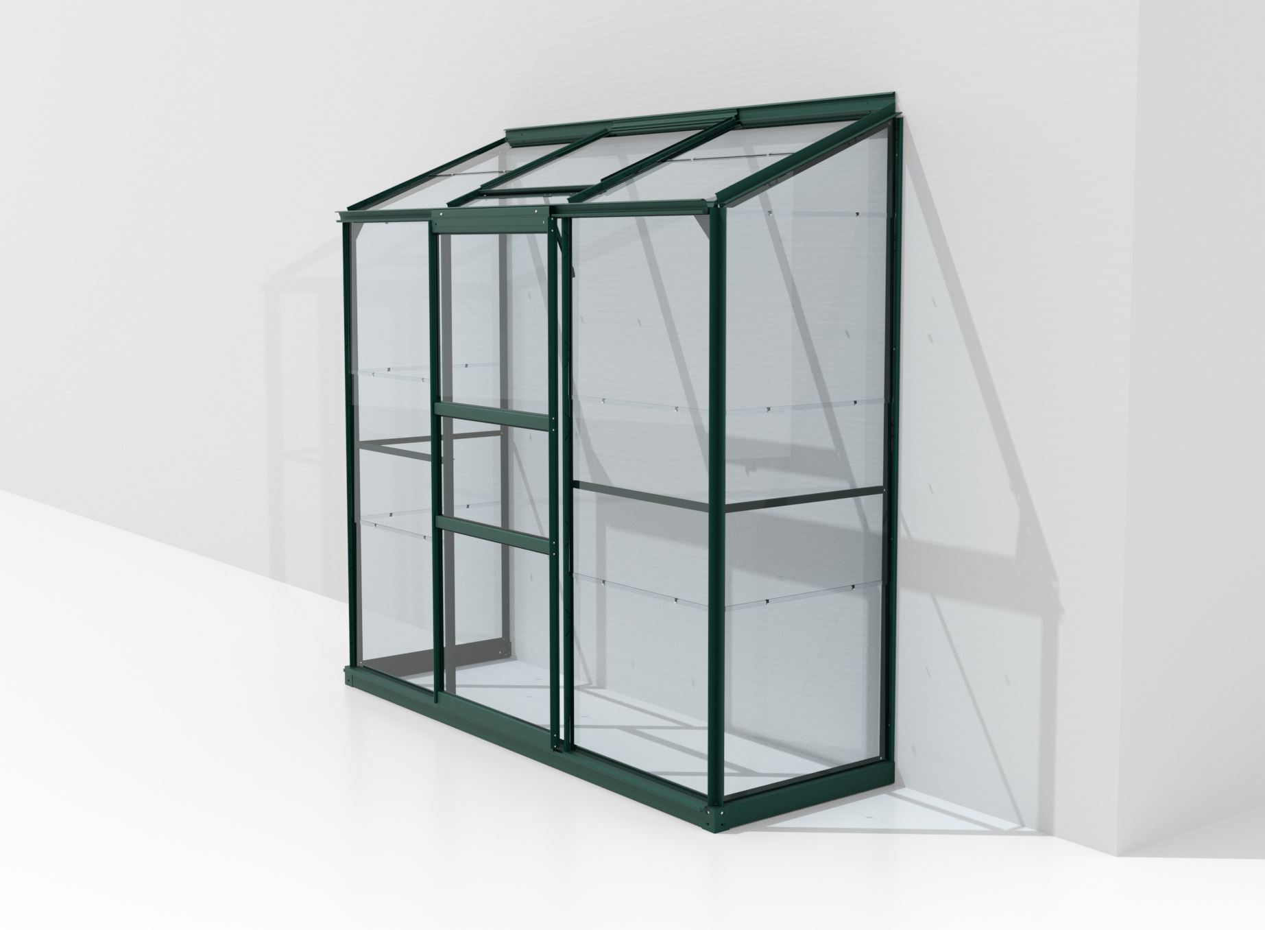 Ida-1300-ESG3mm-donkergroen-Glazen-serre-veiligheidsglas-Muurserre-B192-2-x-L65-3-x-H182-3-cm