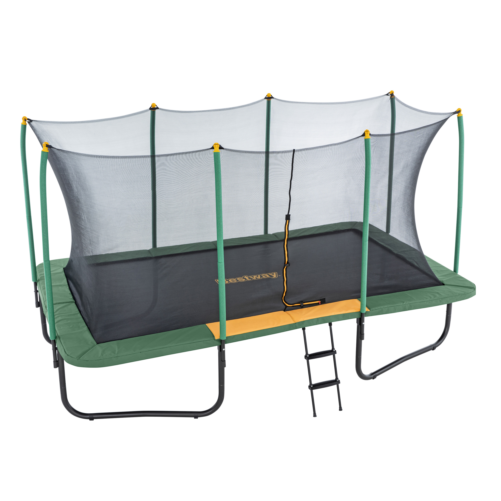 Bestway Xtreme Air Productserie Trampoline - 4,57m x 2,74m x 2,83m - Donkergroen - Inclusief Ladder