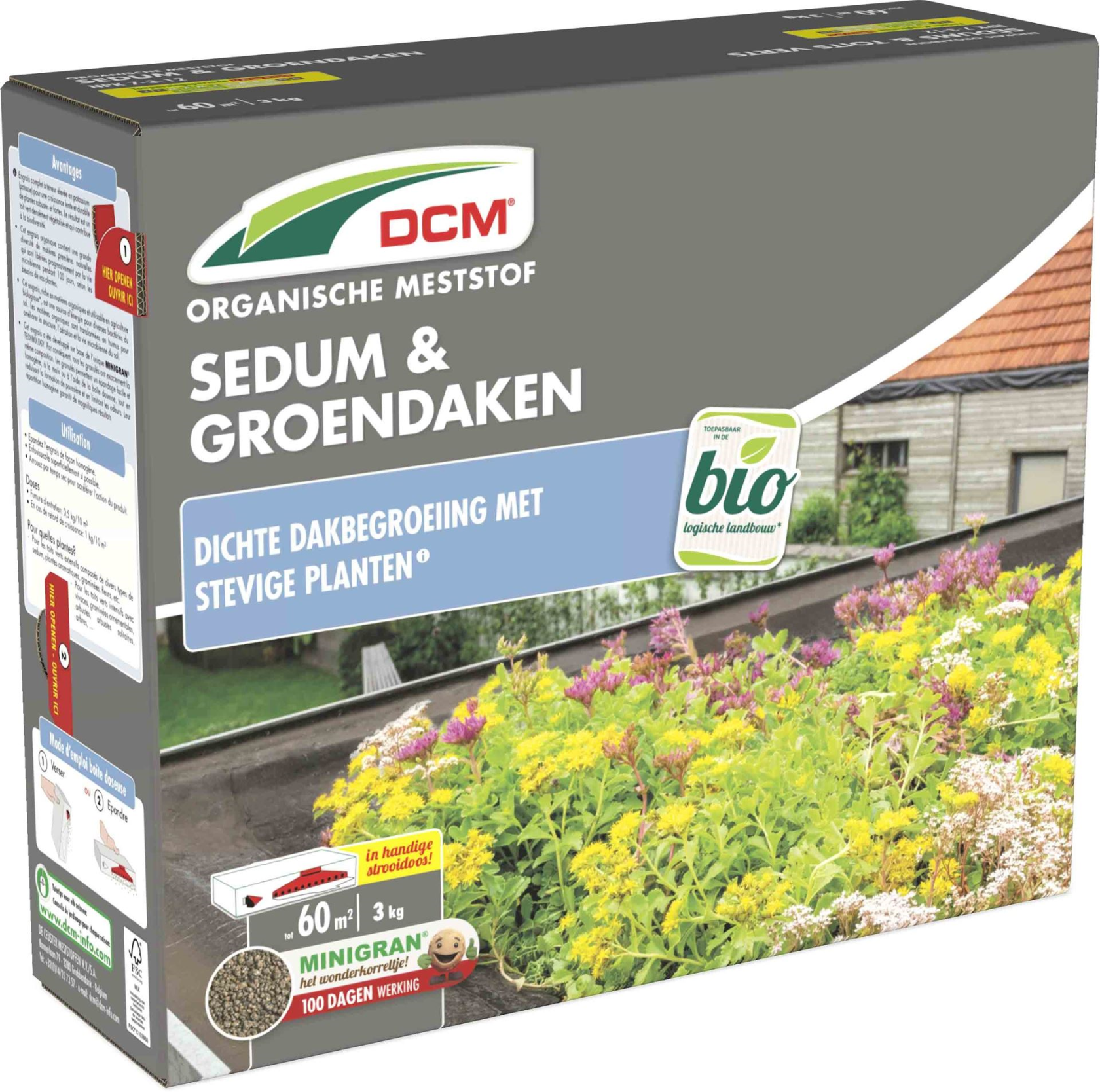 Engrais DCM pour Sedum et toits verts - 3kg pour 60m²