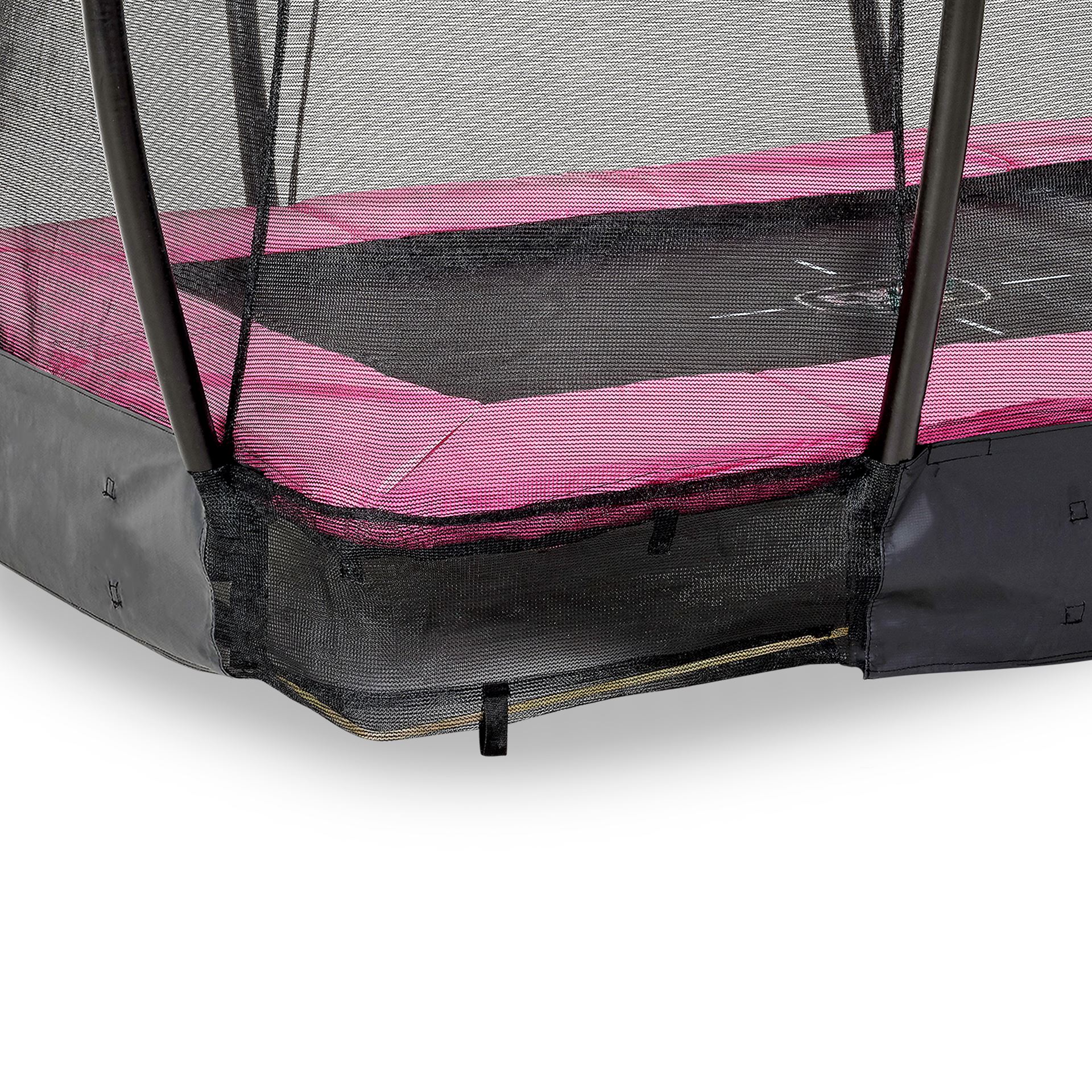 EXIT-Silhouette-inground-trampoline-153x214cm-met-veiligheidsnet-roze