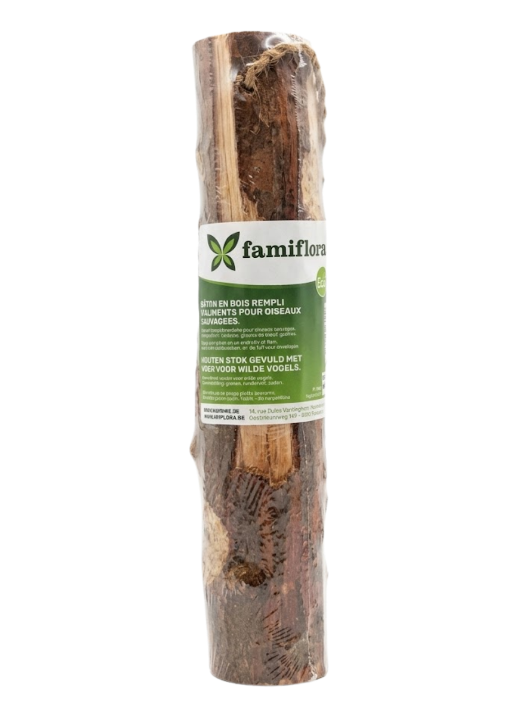 Famiflora voederstok voor buitenvogels - Hout - Gevuld met zaden