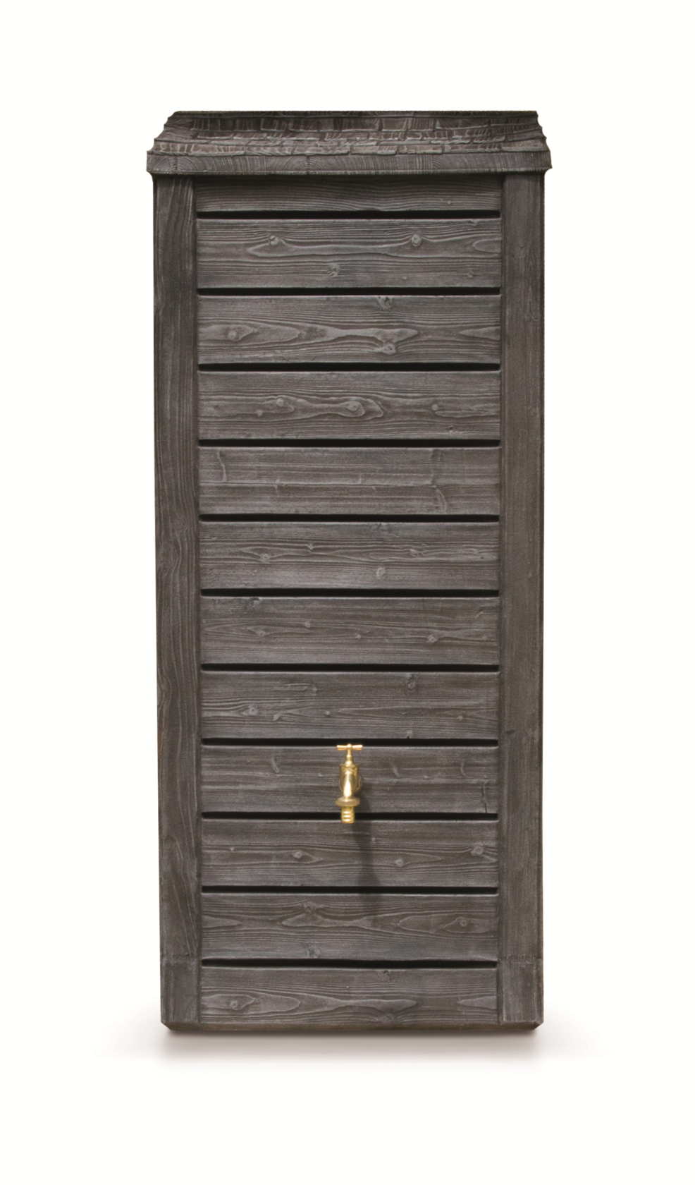 Prosperplast Norway Rain Barrel - 40 x 60 x 137 cm - Wood-look Ombre