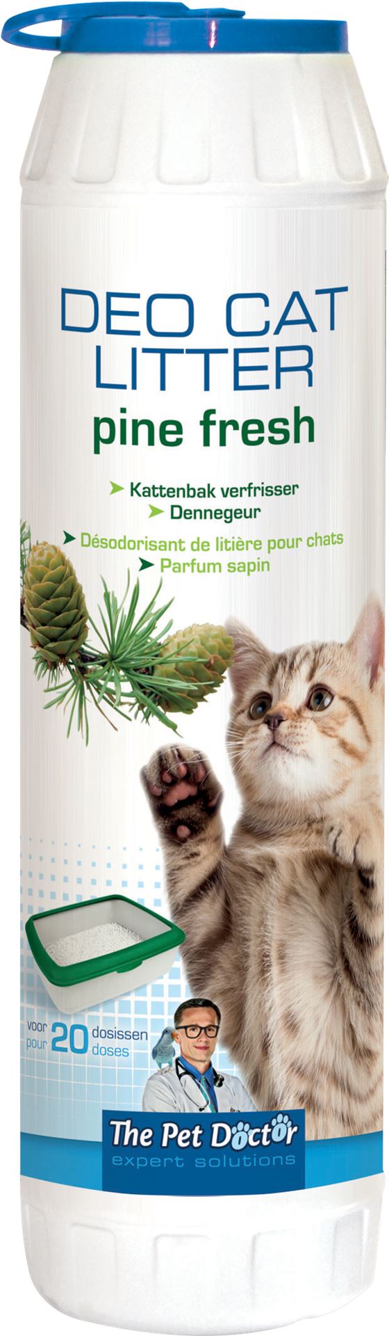 Deo-cat-litter-pine-fresh-750gr-verlengt-het-gebruik-van-kattenbakvulling