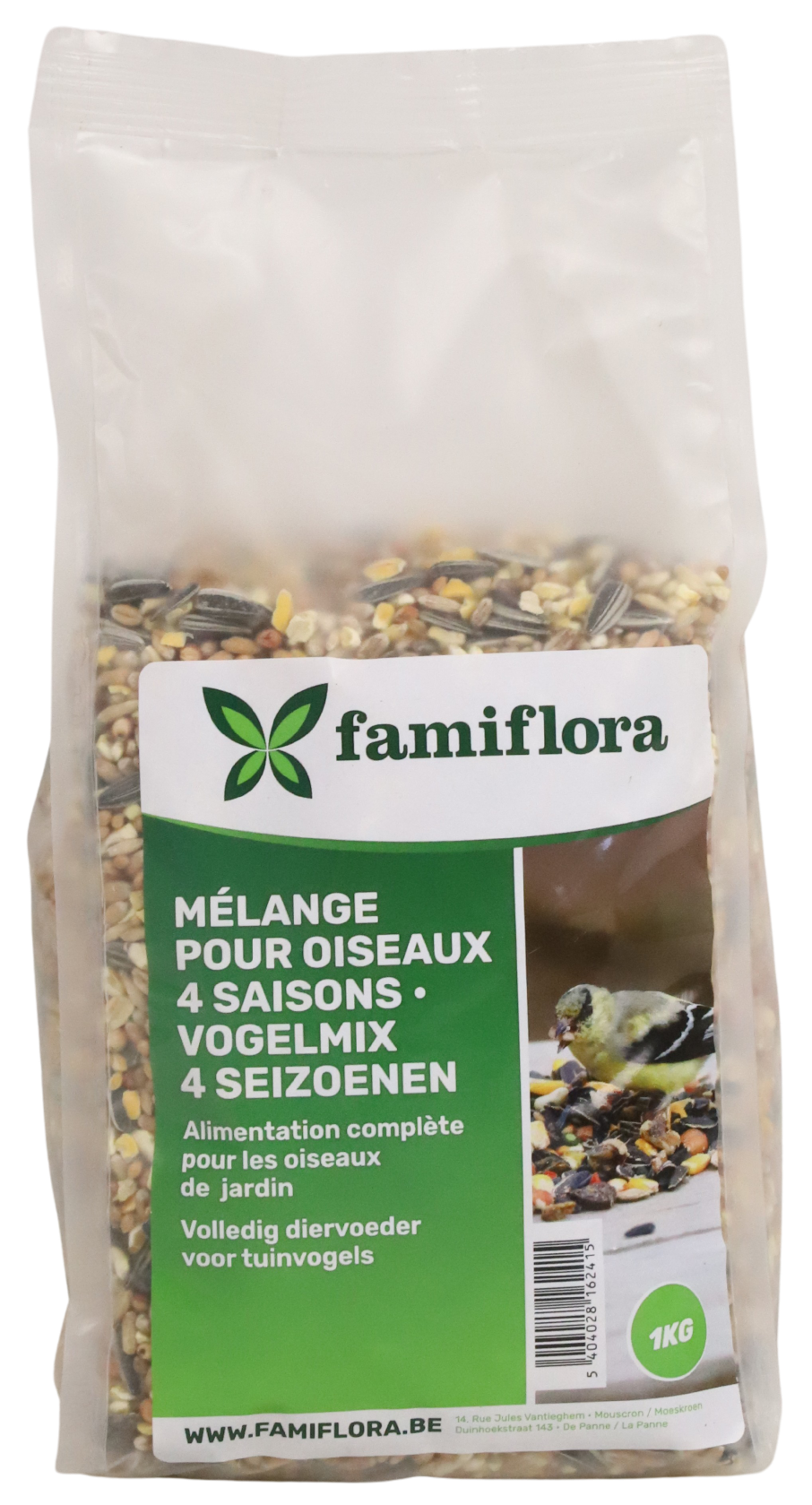 Famiflora Winter Scatter Food - 1kg - Mélange 4 saisons - Haute énergie - Nourriture d'hiver pour oiseaux de jardin - Nourriture pour oiseaux