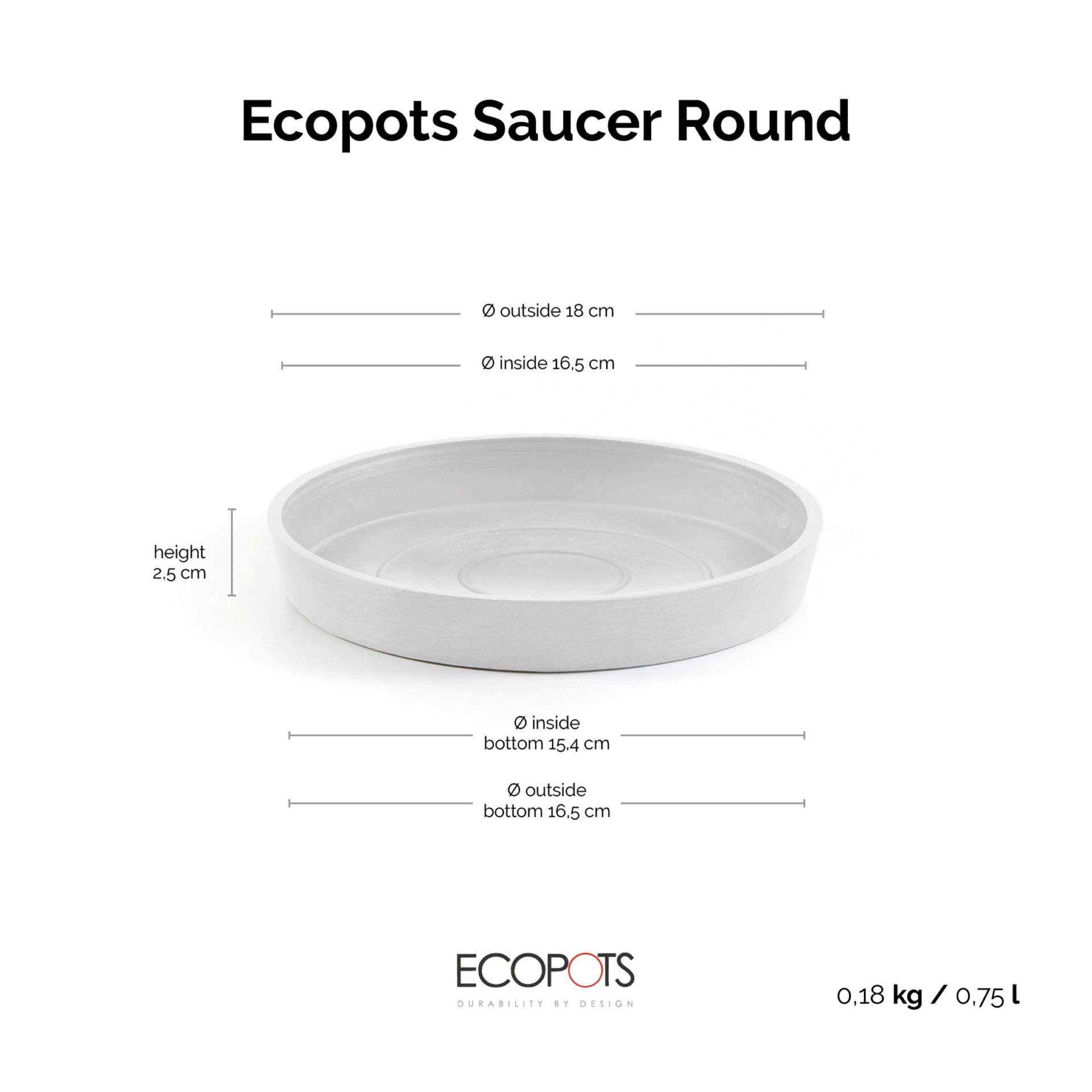 Ecopots-onderschotel-rond-pure-white-20-cm-H2-5-cm