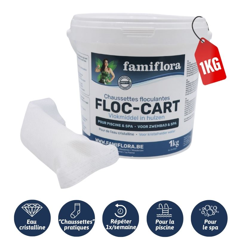 Famiflora Floc-Cart vlokmiddel kousjes 1L - 8x (5x25gr)
