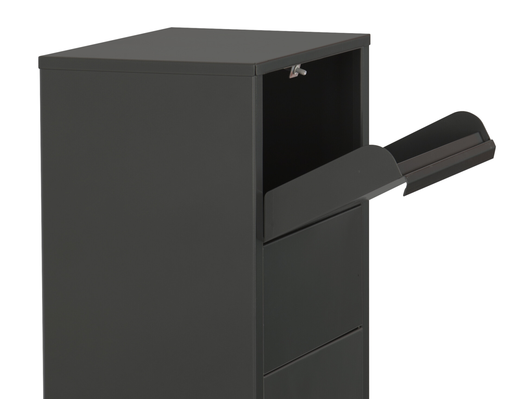 Practo Garden hannover matte black matte black - Freestanding package mailbox - 27x39x105cm - RAL 9005 MAT