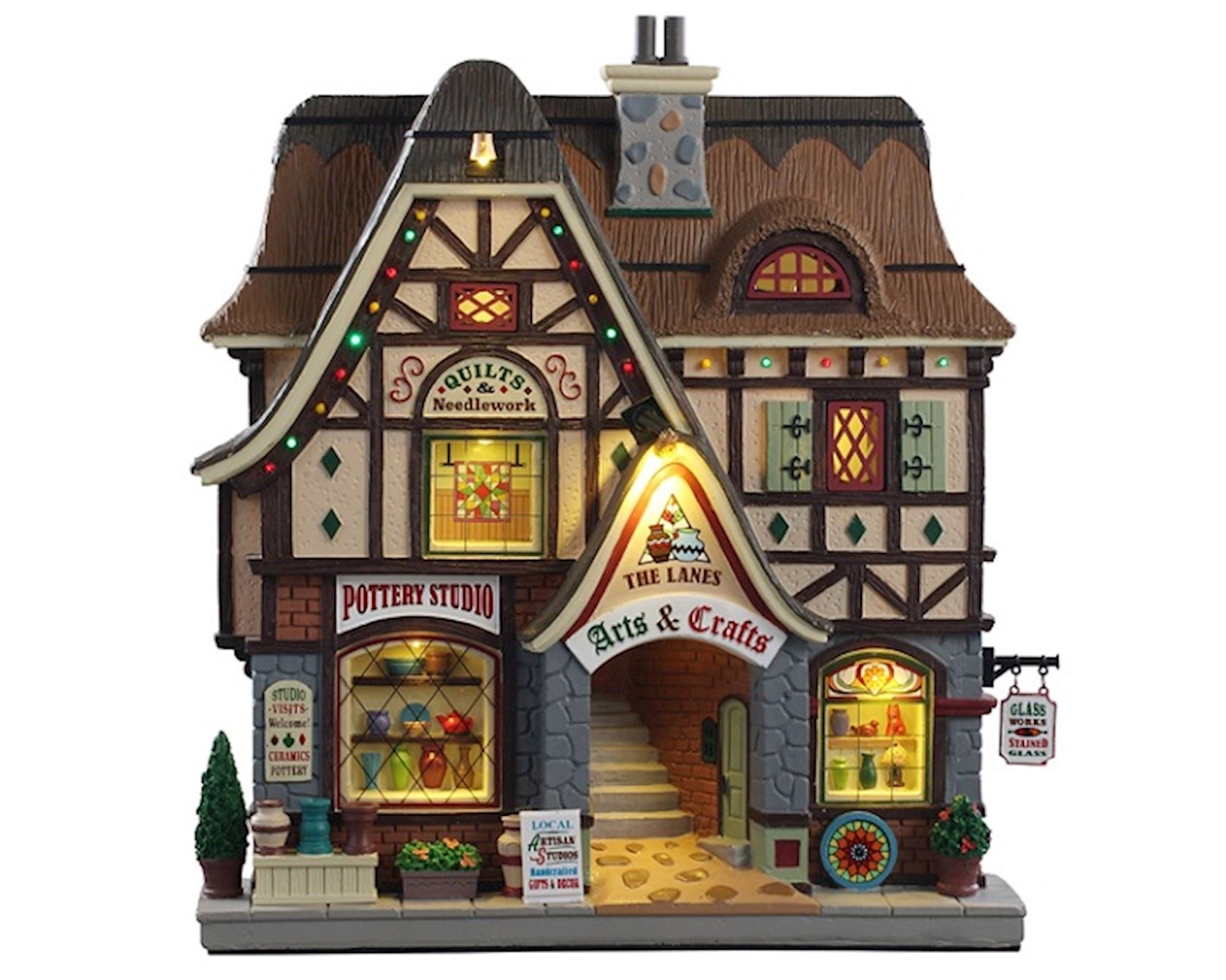 Lemax - 'The Lanes - Arts And Crafts' - Verlicht figuur - Exclusief adapter (werkt ook op batterijen)