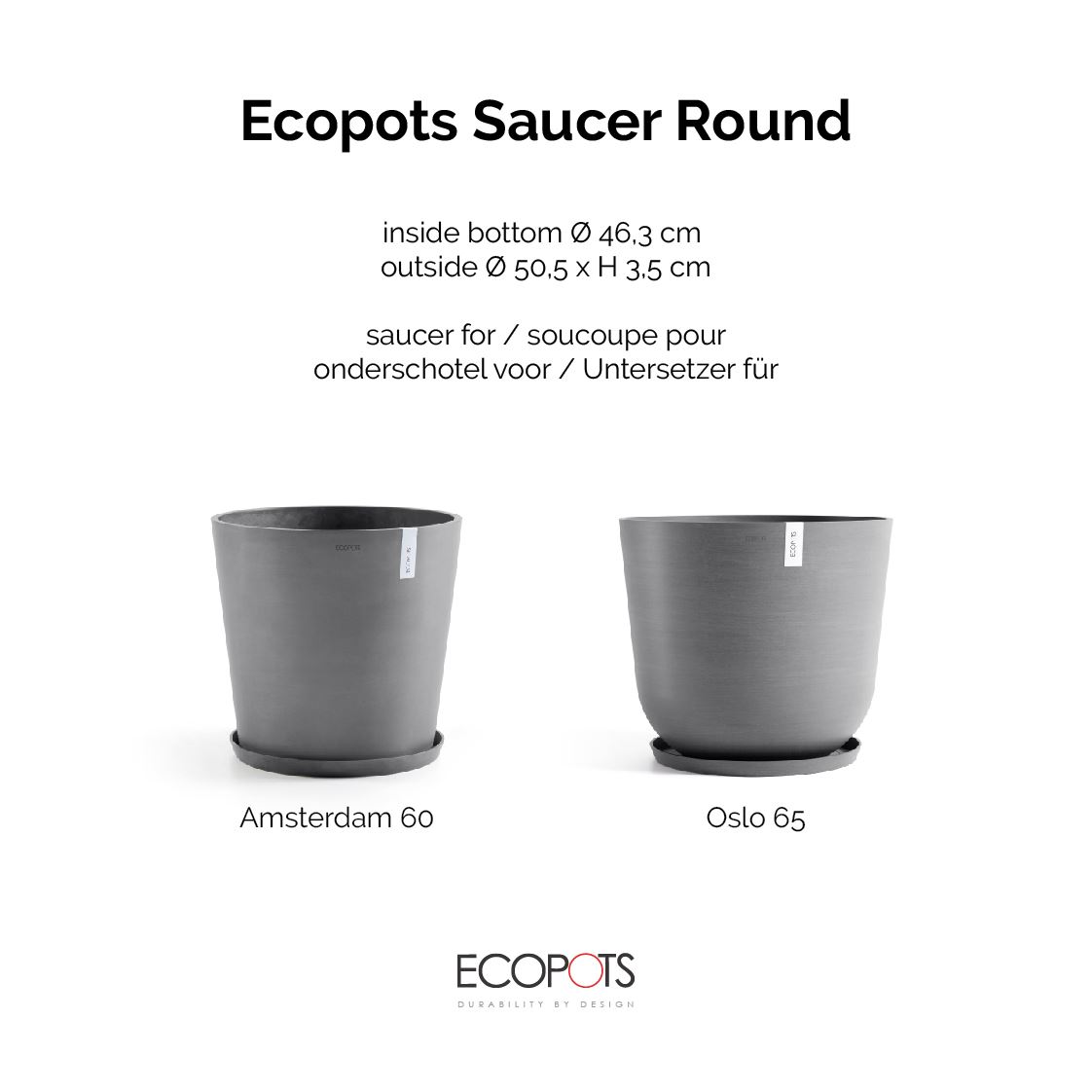 Ecopots-onderschotel-rond-grey-60-cm-H3-5-cm
