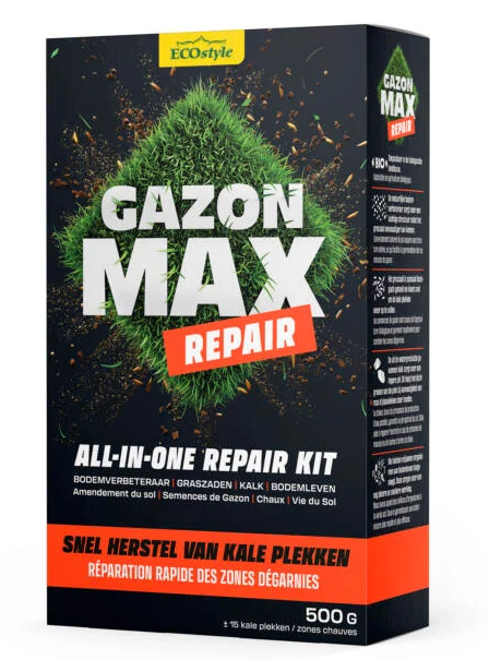 ECOstyle LawnMax Repair Kit - Réparation de pelouse - 500 grammes - Résultats en 1 mois