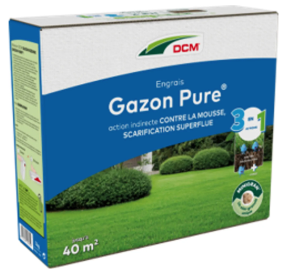DCM Gazonvoeding Gazon Pure® 3 KG - Gazonvoeding met indirecte werking tegen mos en verticuteren overbodig