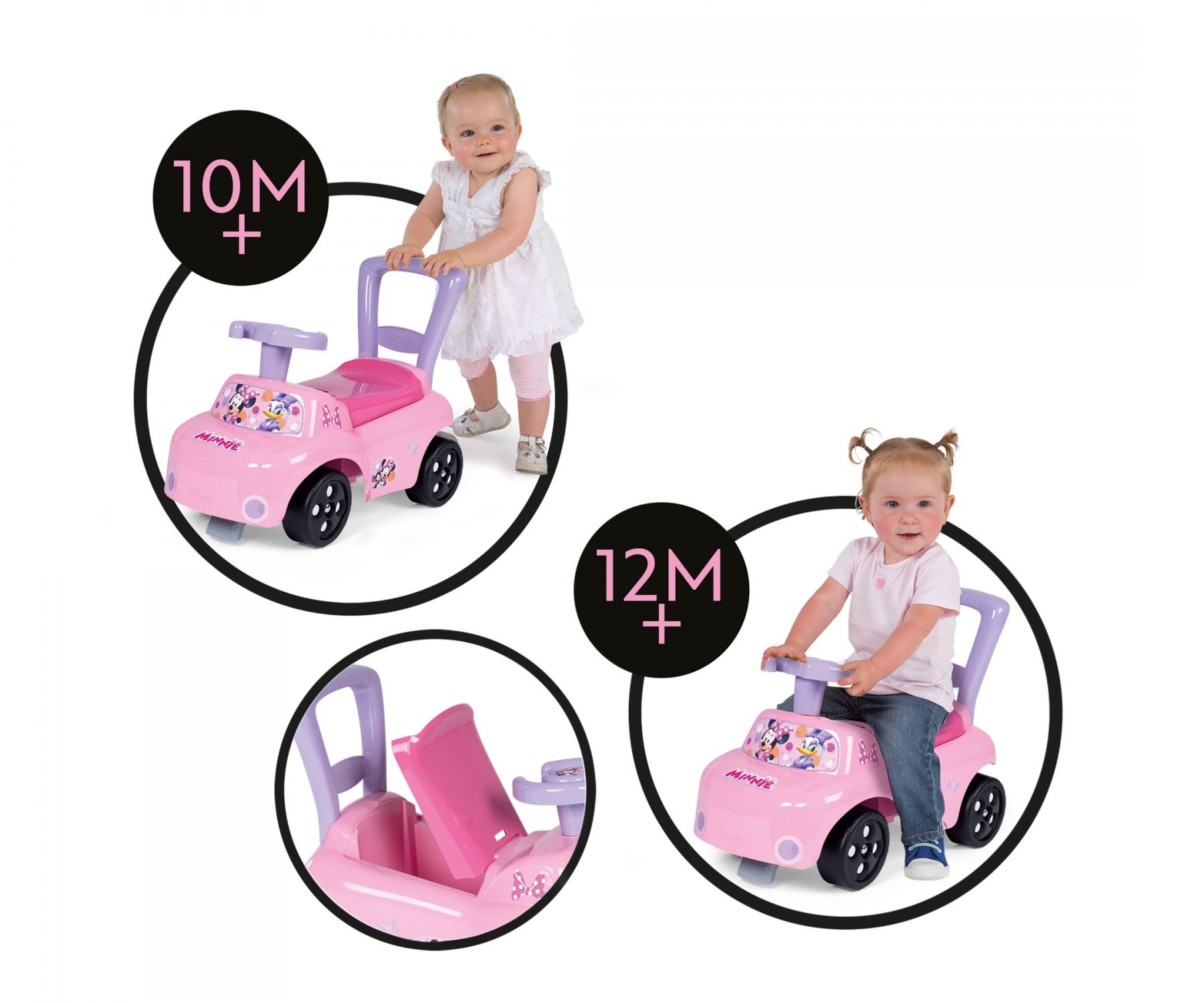 Kids-minnie-loopauto-roze