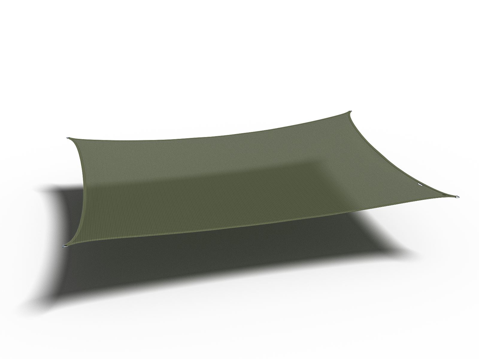 Platinum schaduwdoek Coolfit L400 x B300 cm - Olijfgroene rechthoekige schaduwdoek - HDPE 285 gr/m²