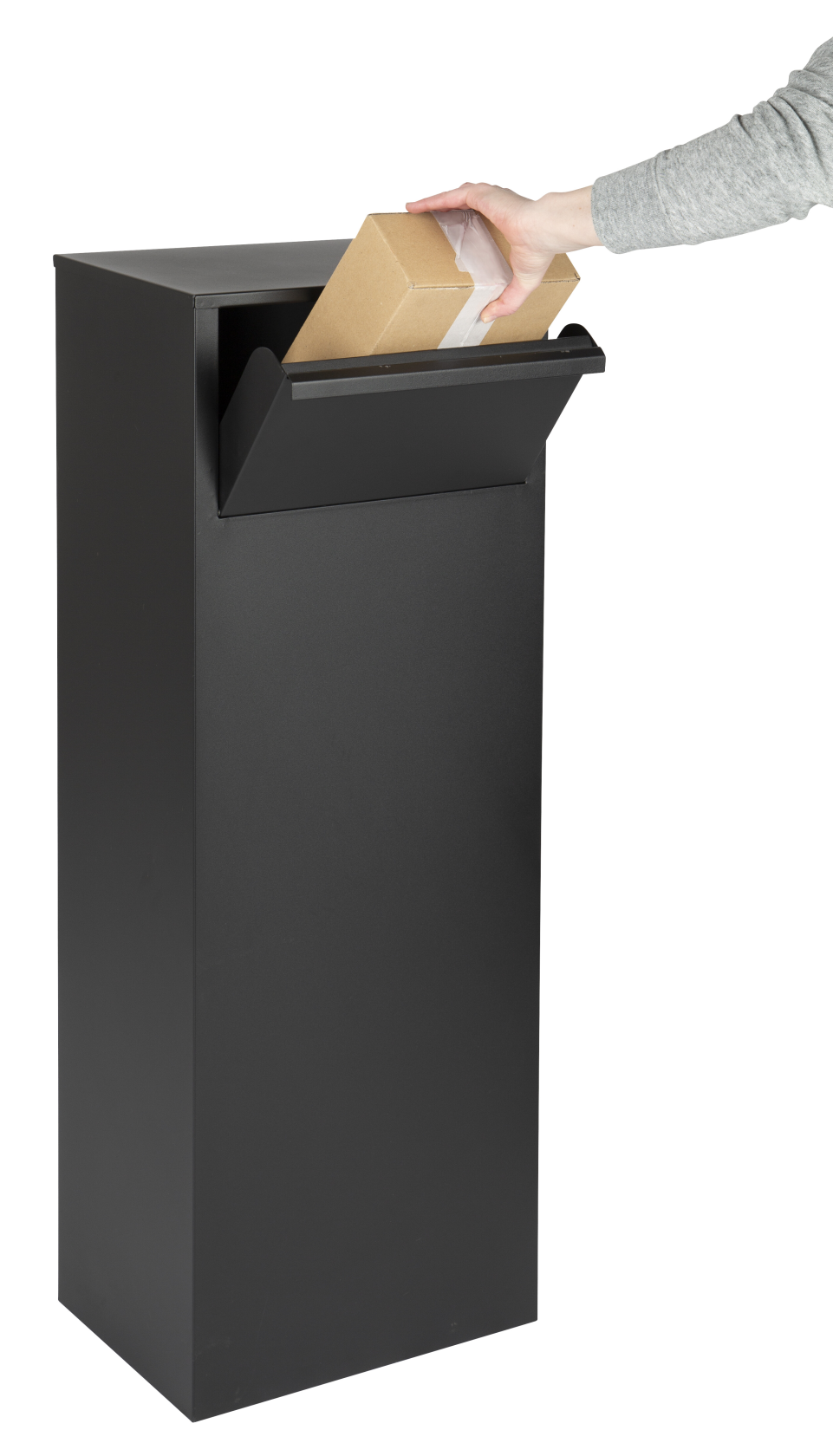 Practo Garden parcel letterbox Dortmund matte black - With cylinder lock