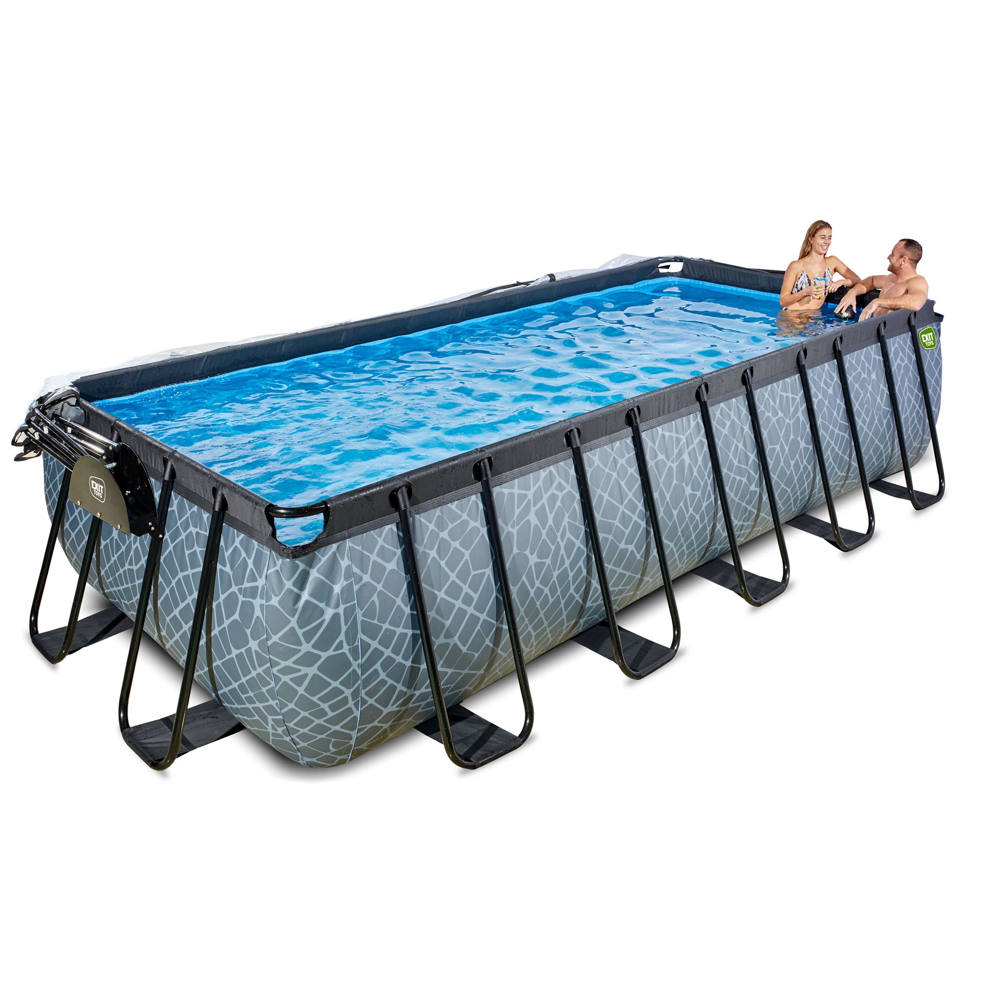 EXIT-Stone-zwembad-540x250x122cm-met-zandfilterpomp-en-overkapping-en-warmtepomp-grijs