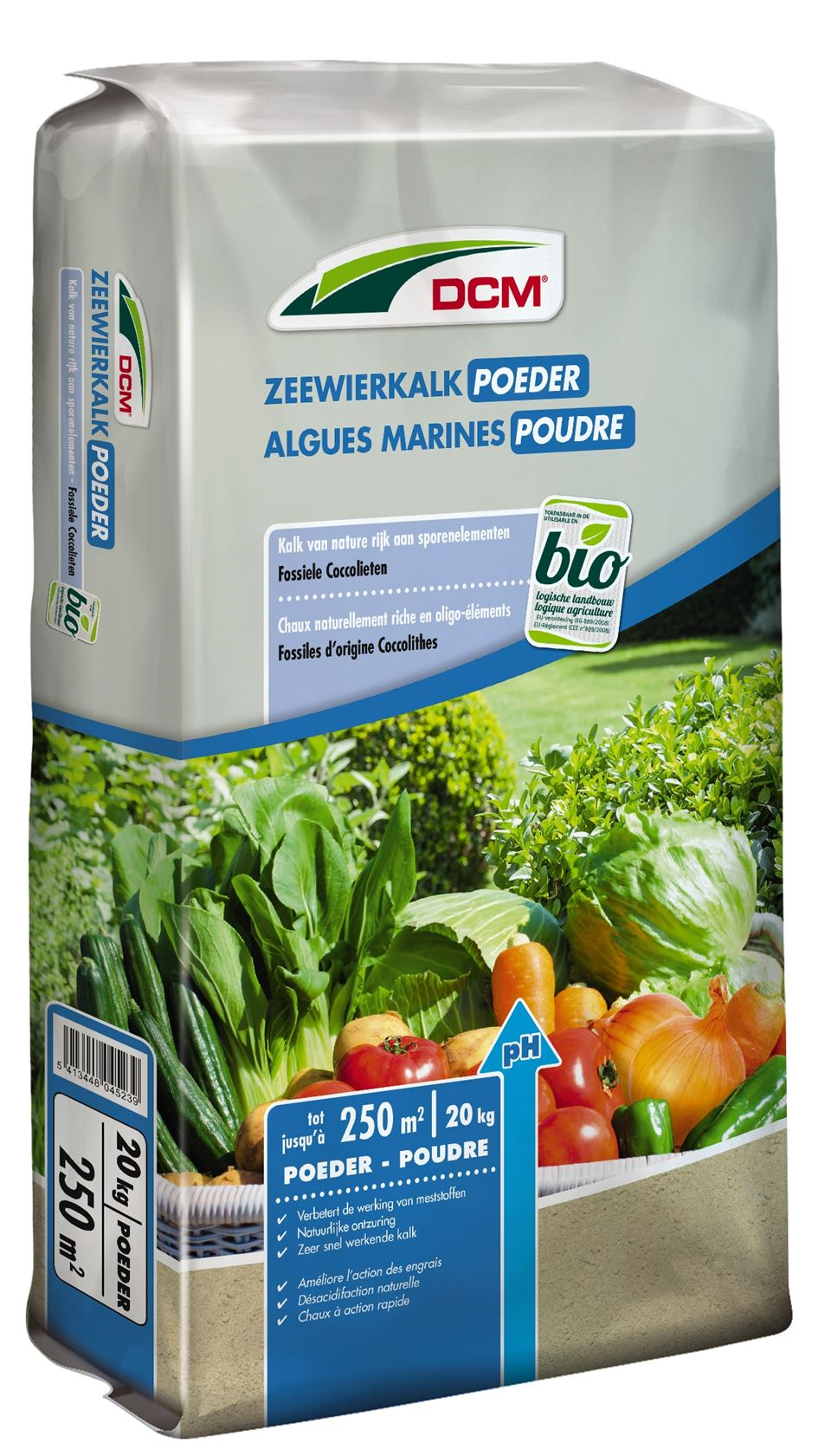 DCM Zeewierkalk Poeder - 20kg tot 250m2 - bio