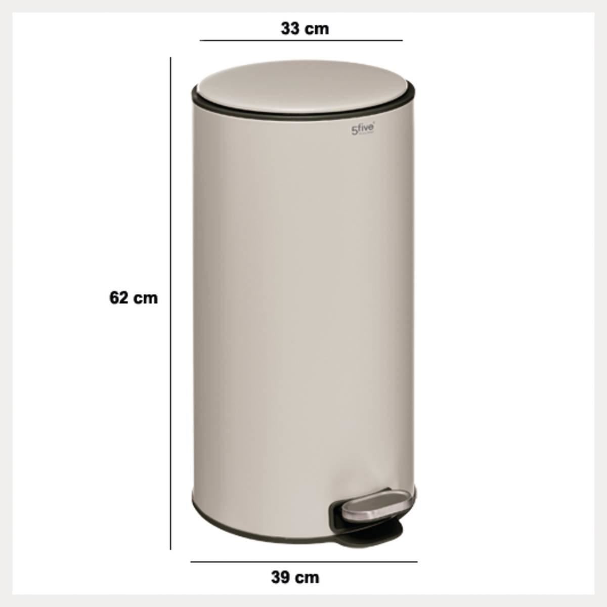 Delta-afvalbak-30L-metaal-klei