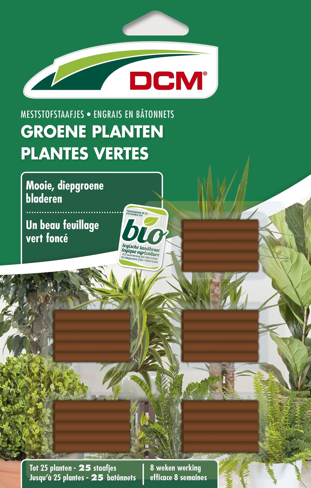 Engrais DCM pour plantes vertes - bâtonnets - 25 pièces