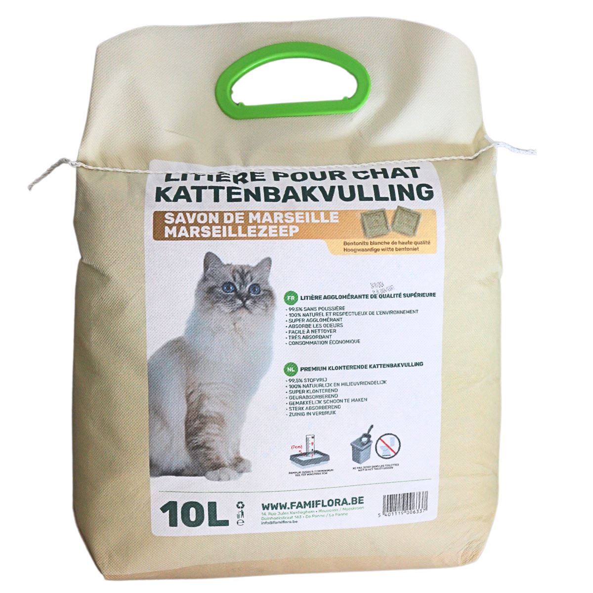 Kattenbakvulling-Marseille-Zeep-10L