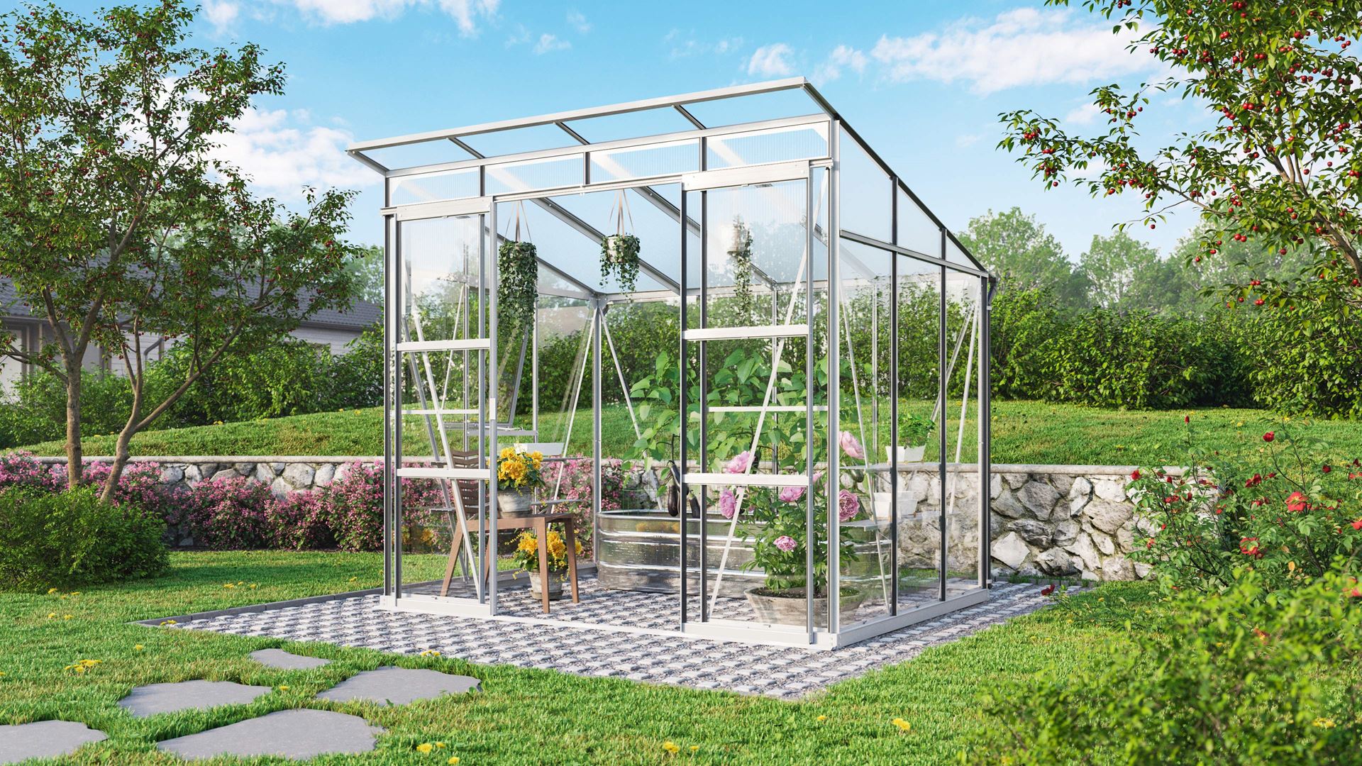 Vitavia Playa 5900 ESG/ - Walls of safety glass - L254.4 x 192.2 x 230.9 cm
