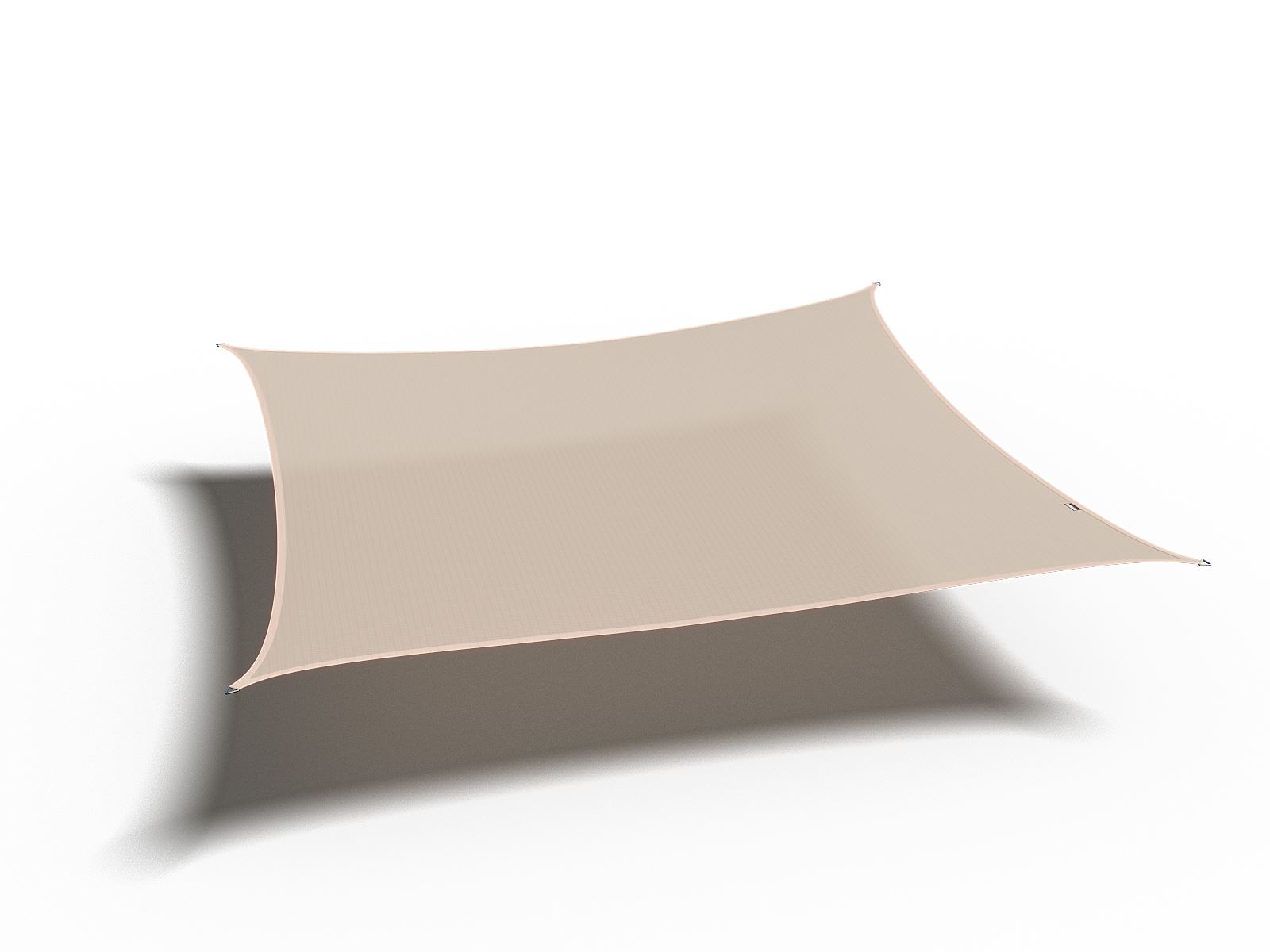 Platinum schaduwdoek Coolfit L500 x B500 cm - Ecru witte vierkante schaduwdoek - HDPE 285 gr/m²