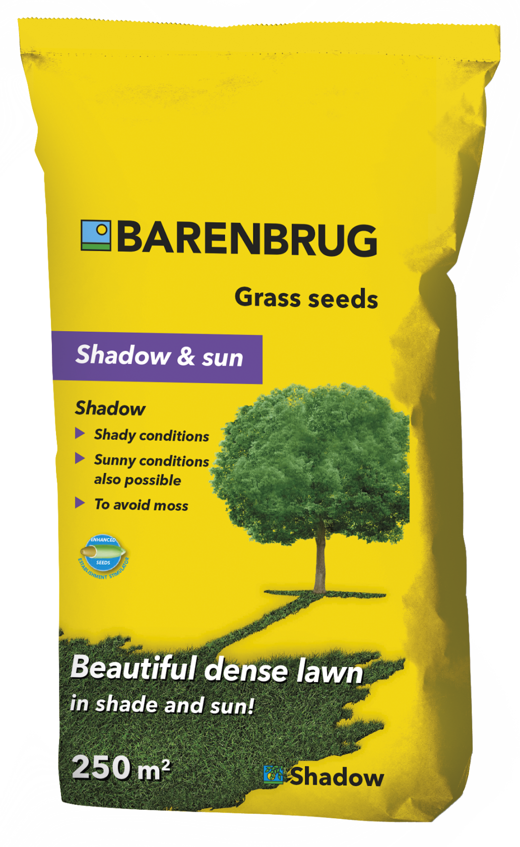 Barenbrug grass seed Shadow coated - for a full shade lawn - 5kg up to 250m²