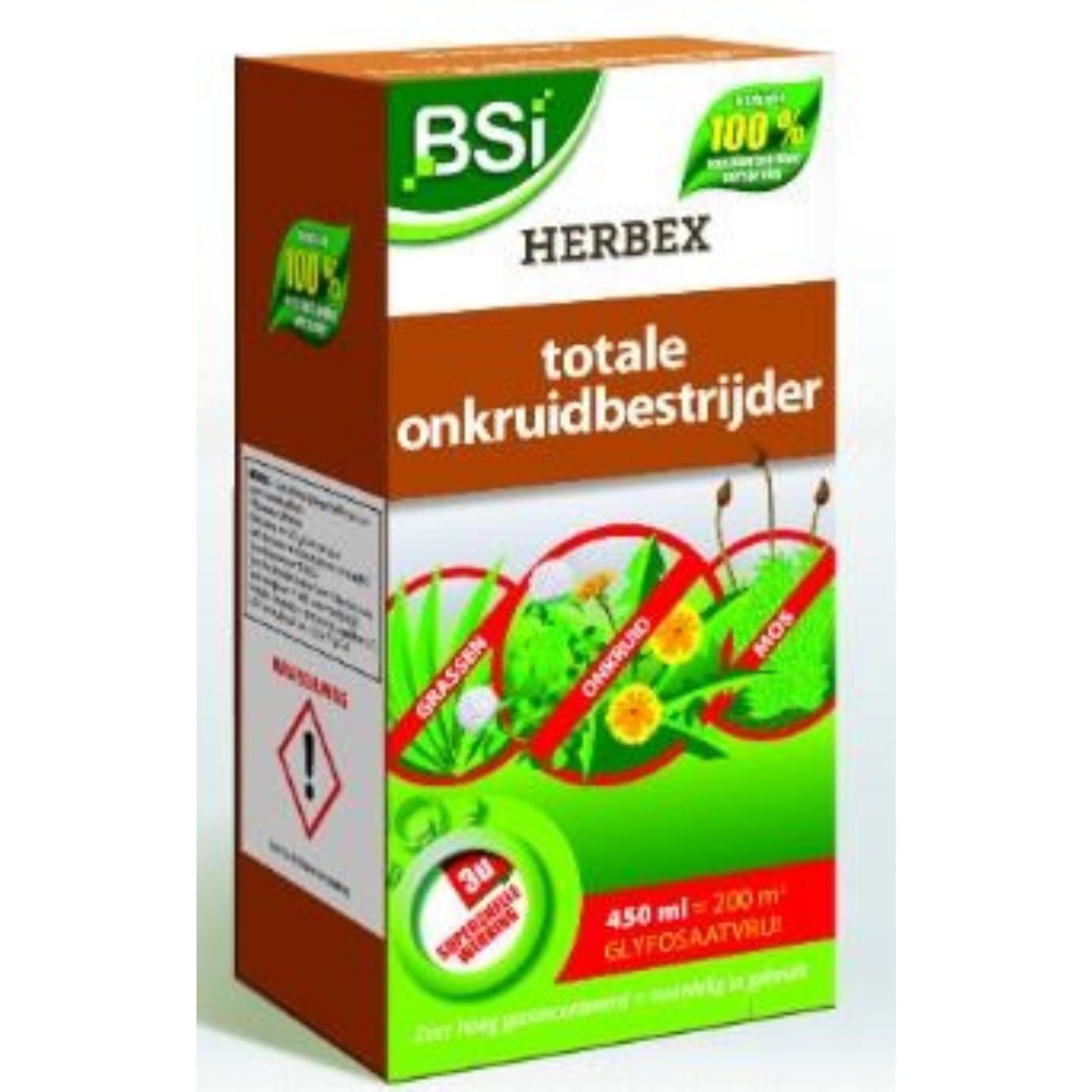 BSI - Herbex - Concentraat - 450ml voor 200m² - Ideale bestrijdingsmiddel tegen onkruid - grassen en mossen