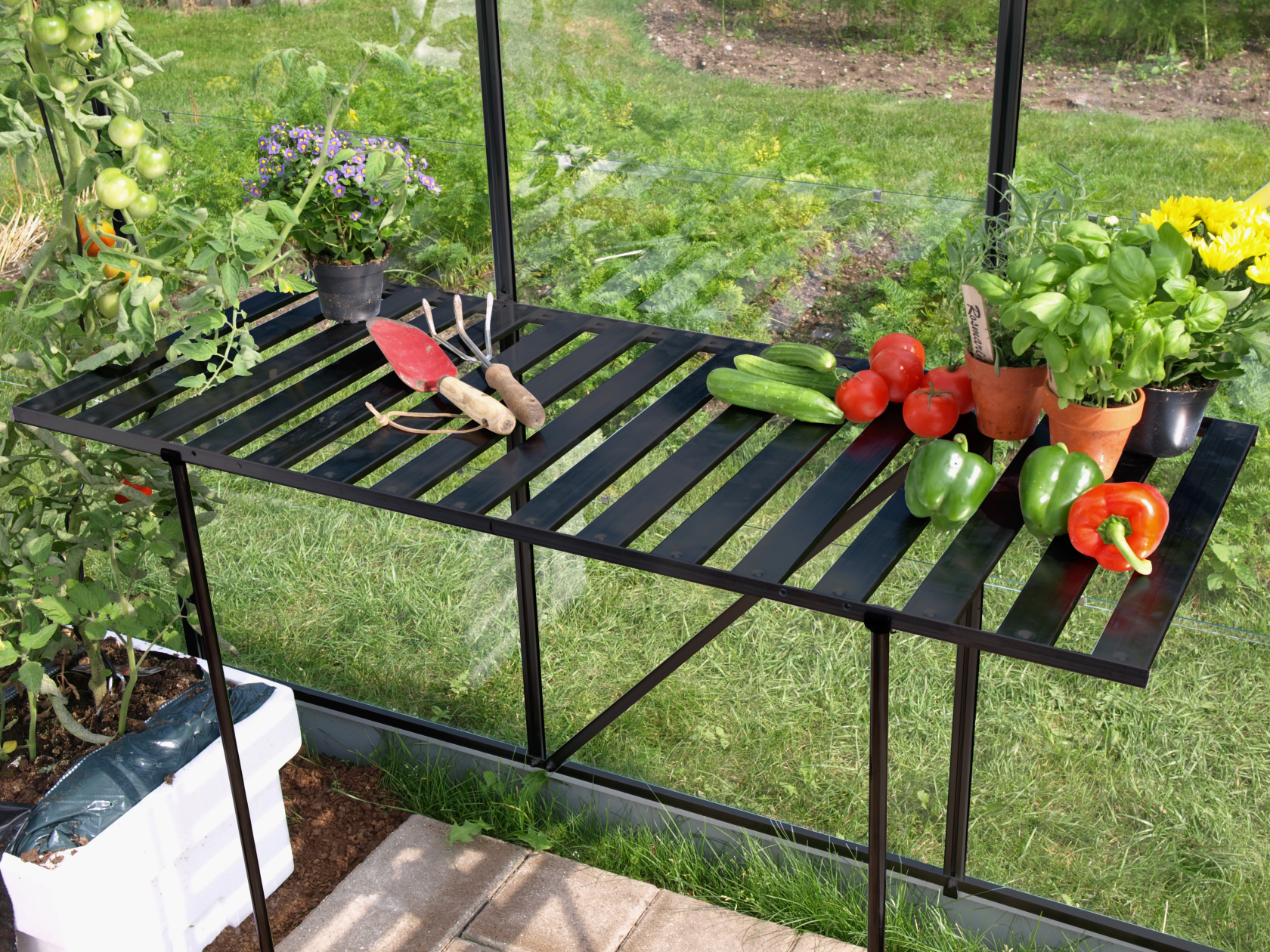 Table pliante Vitavia - noir - 120cm x 56cm x 81cm