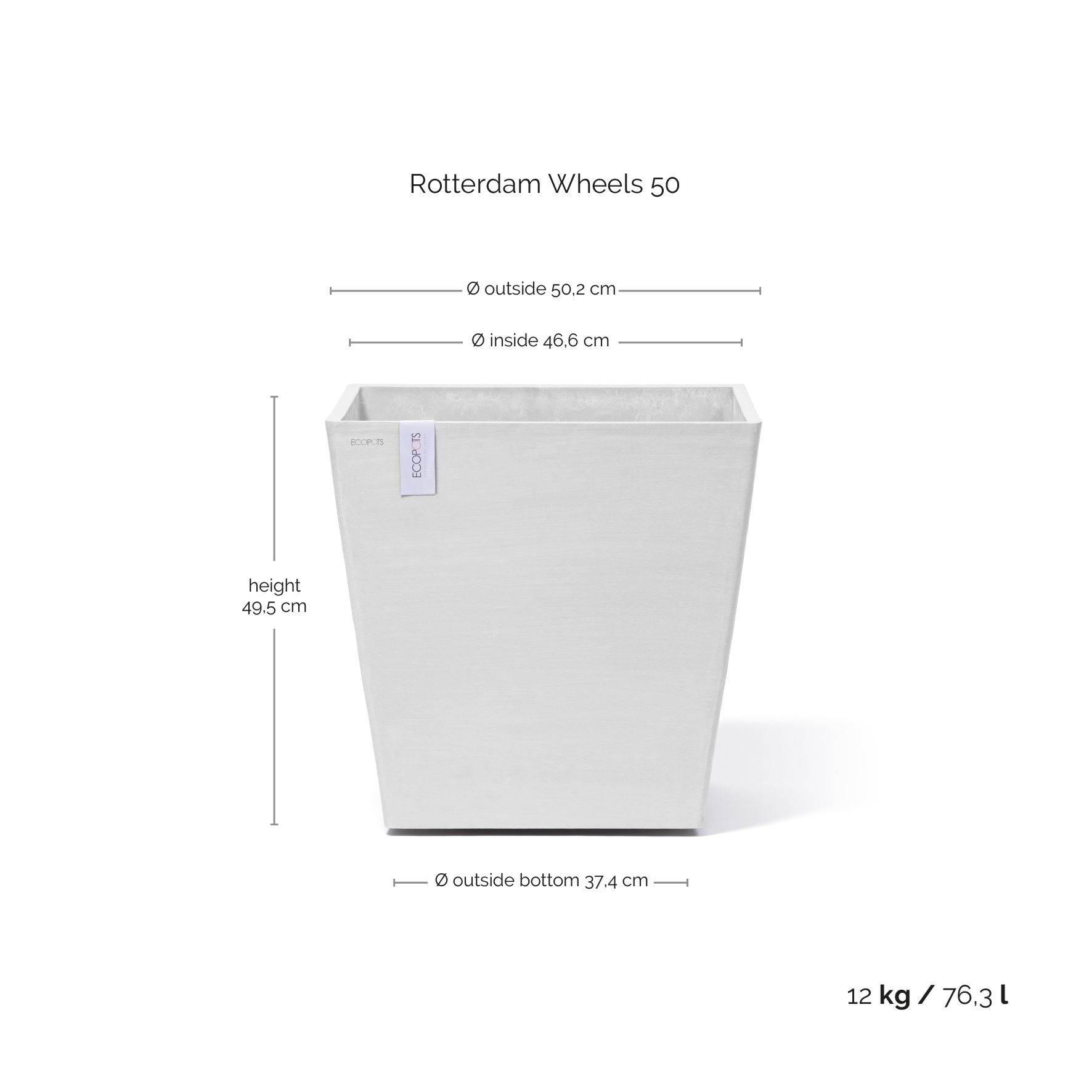 ecopots-Rotterdam-Wheels-Pure-White-50-cm-H48-cm