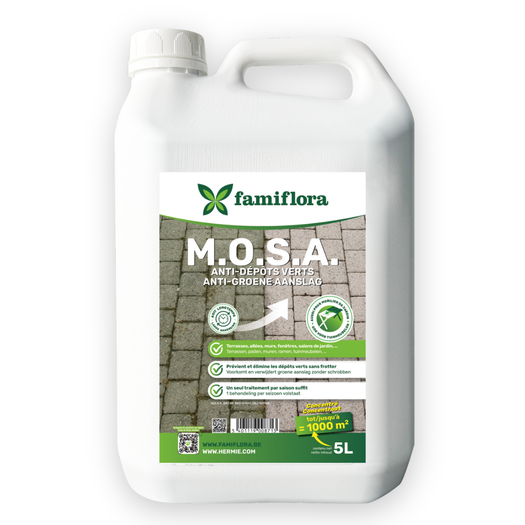 Famiflora - MOSA - 5L - against moss and green deposits