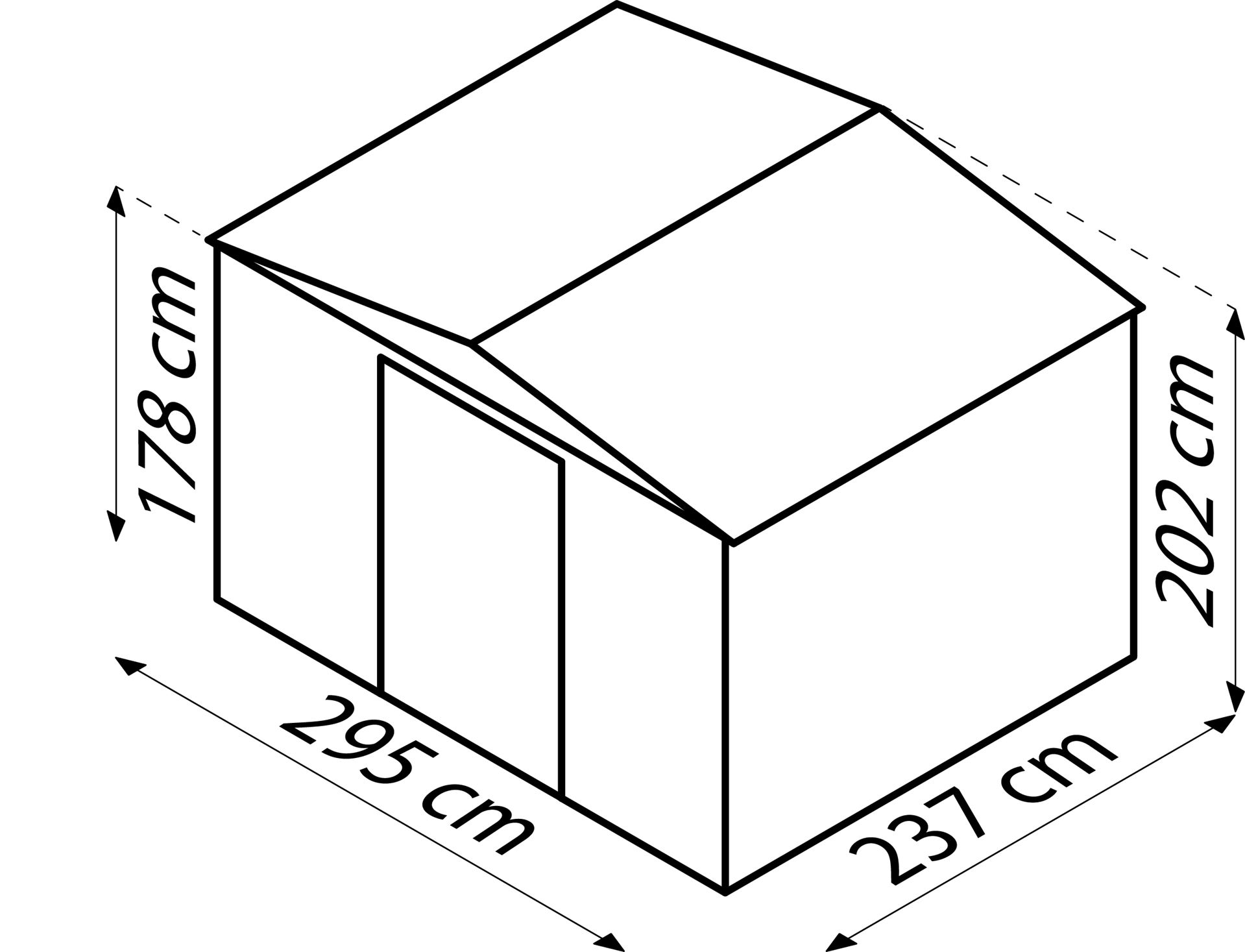 Tuinberging-Dream-108-antraciet-Tuinberging-metaal-B295-x-L237-x-H202-cm