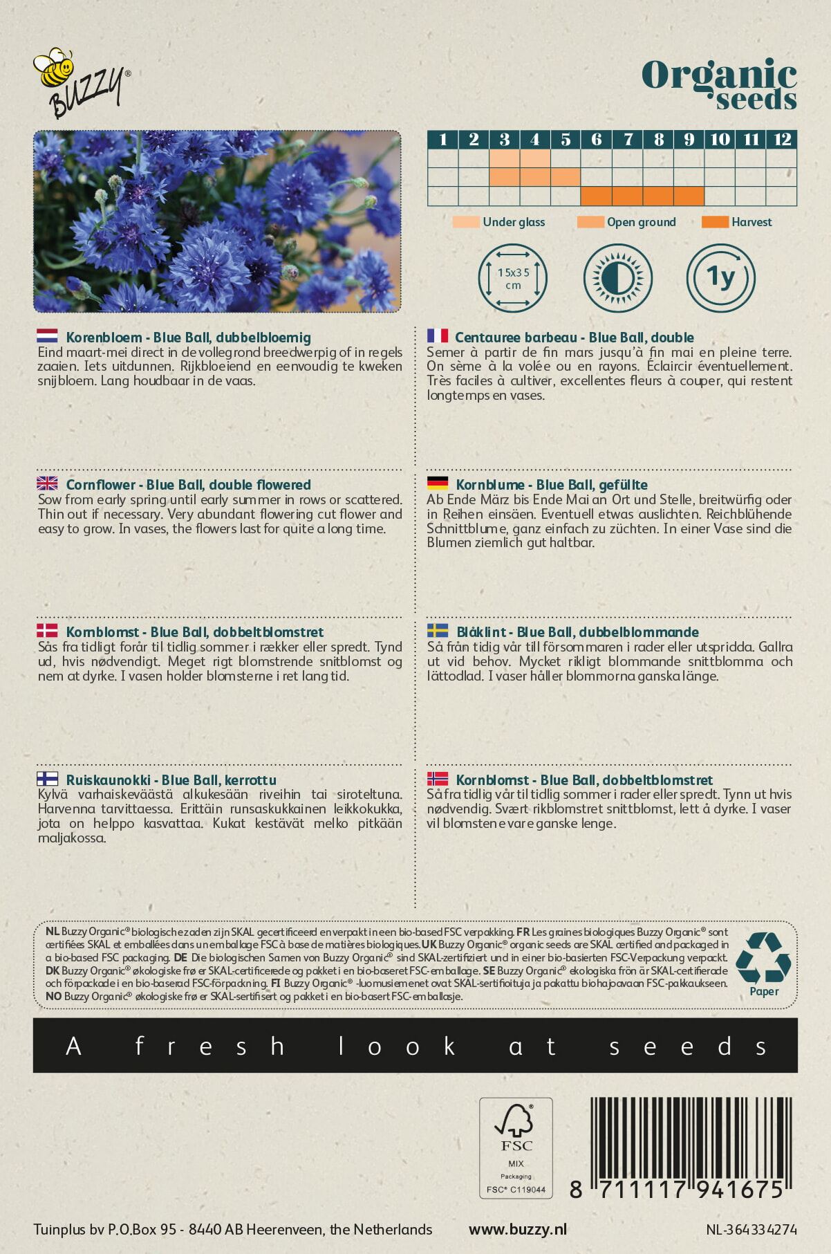 Buzzy-Organic-Centaurea-Dubbelbloemig-Blue