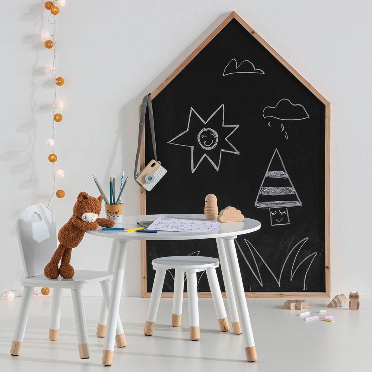Kindertafel-D60cm-Douceur-wit