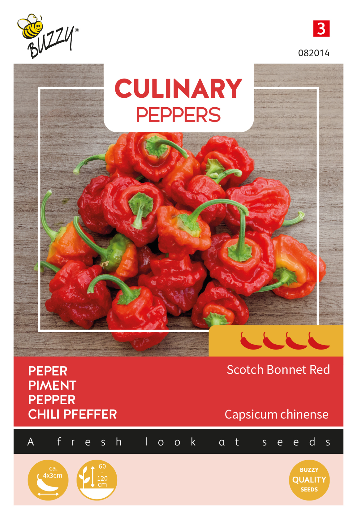 Buzzy® Culinary Peppers Scotch Bonnet Red - Zeer Hete Peper - Caribische Smaak