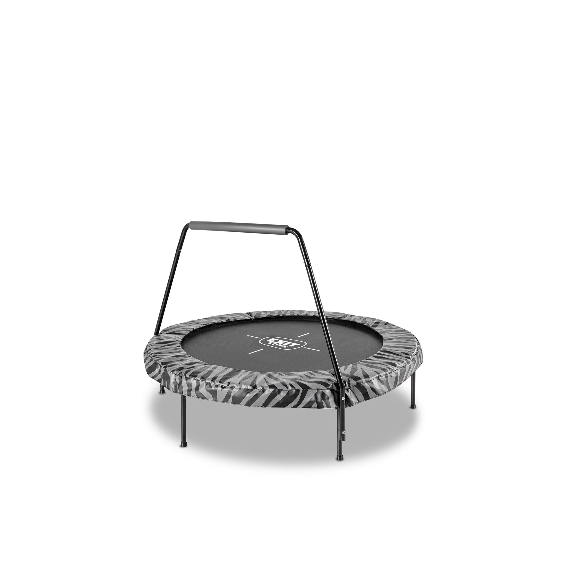 EXIT-Tiggy-junior-trampoline-met-beugel-140cm-zwart-grijs