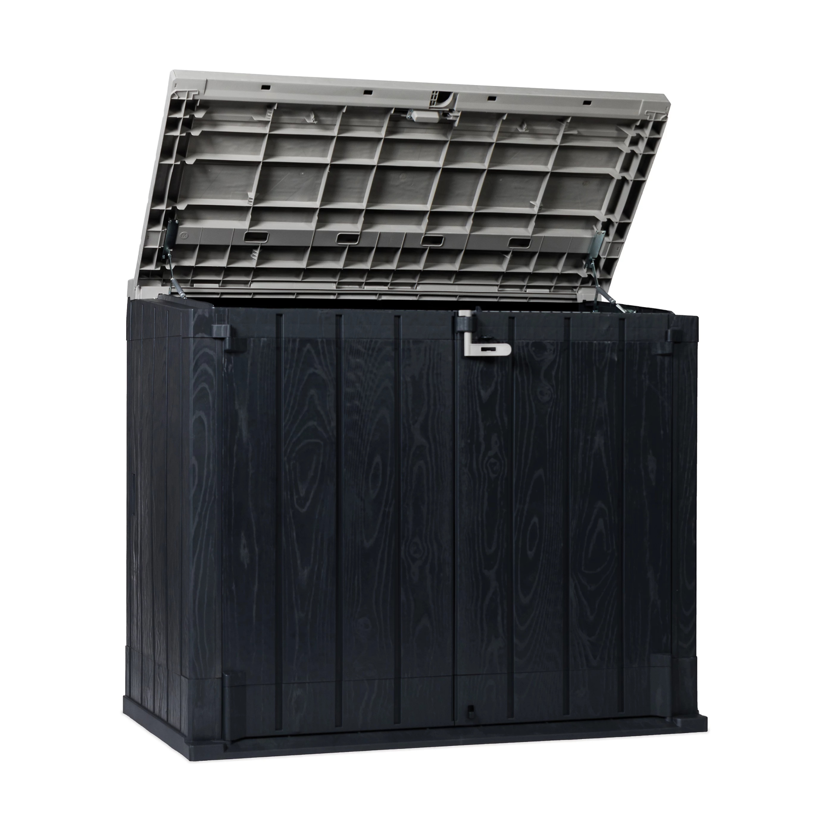 Toomax Stora Way Plus XL Garden Storage - 1270L - Dark Anthracite/Warm Gray - Inside dimensions 125 x 66.9 x 109 cm - Outside dimensions 145 x 124.5 x 85 cm