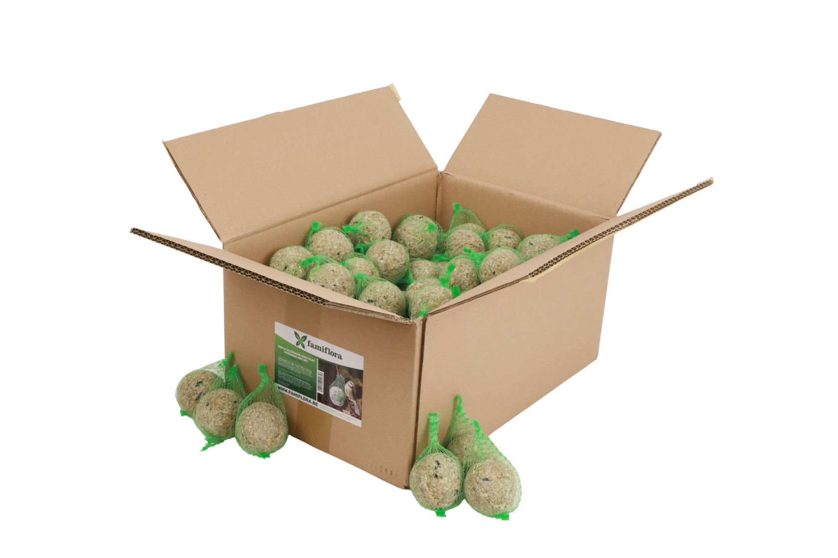 Famiflora suet balls with net - Bird food - 100 balls à 90 grams