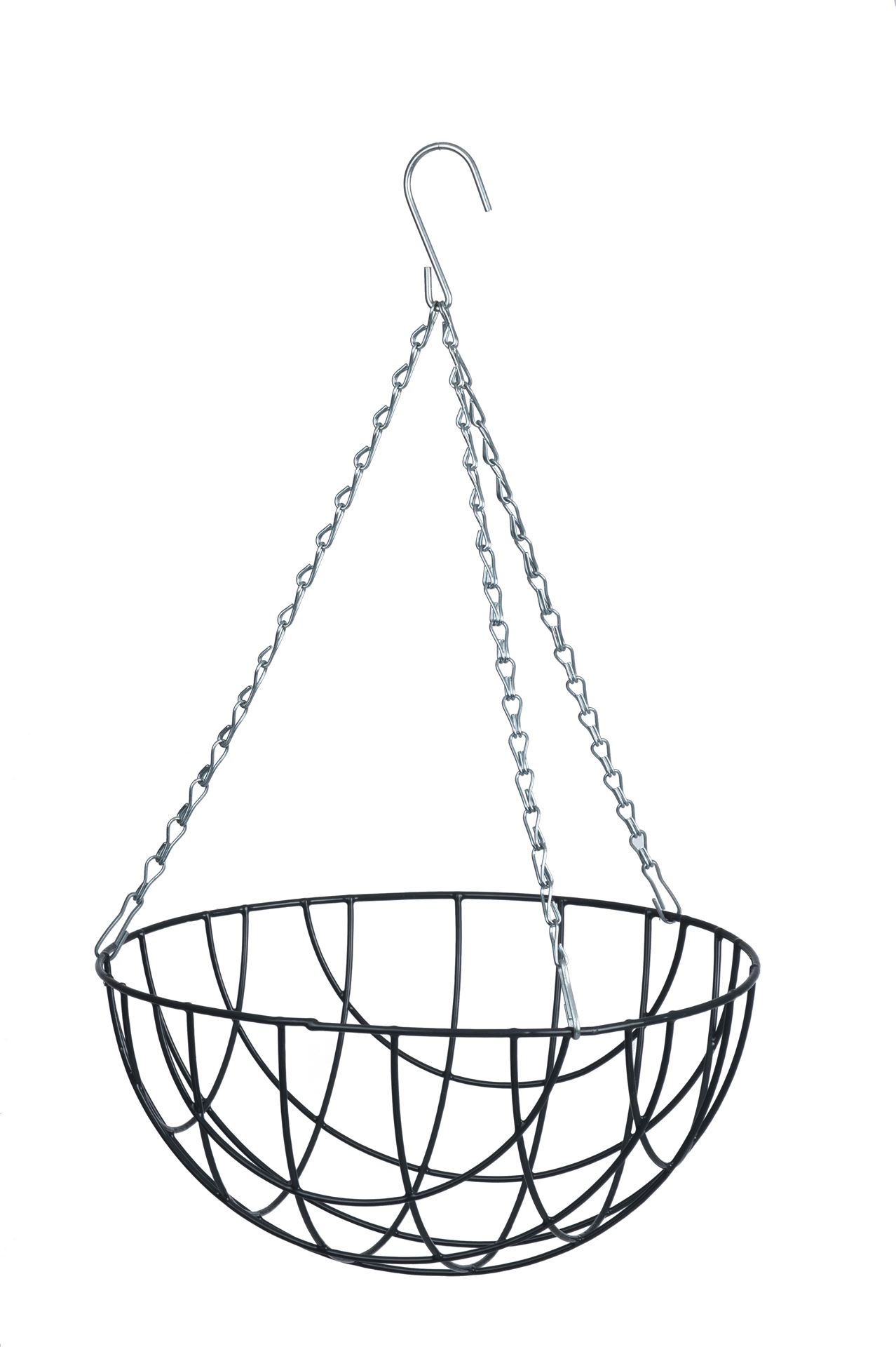 Hanging-basket-metaaldraad-grijs-geepoxeerd-incl-ketting-H16x-30cm