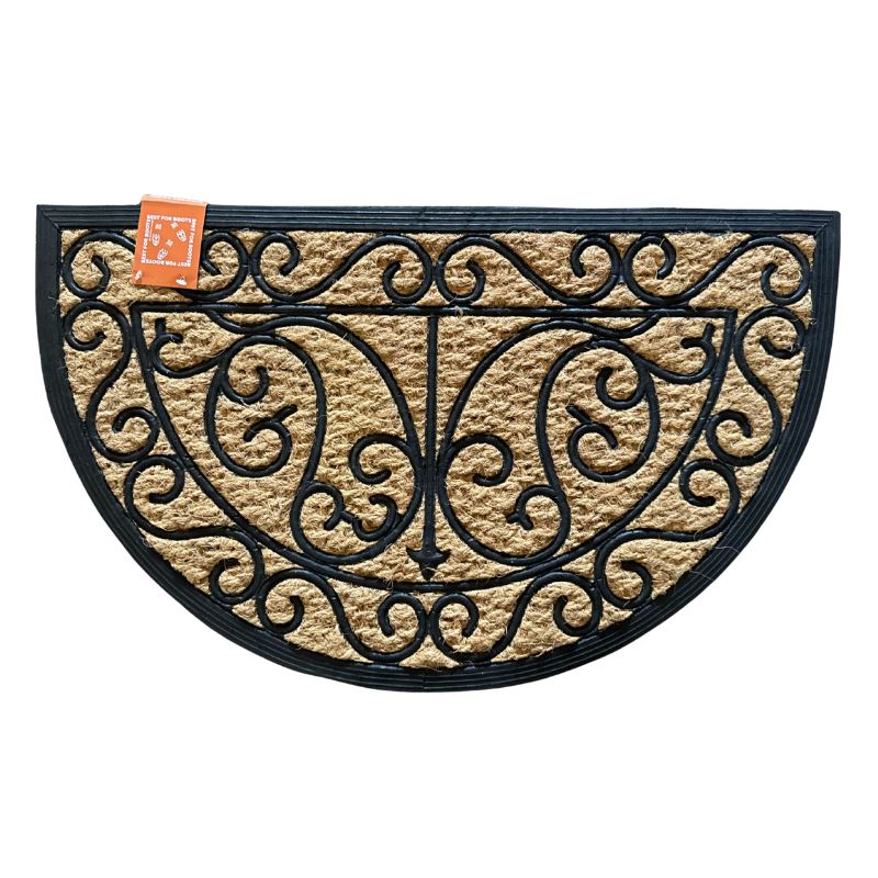 Deurmat-rubber-kokos-halfrond