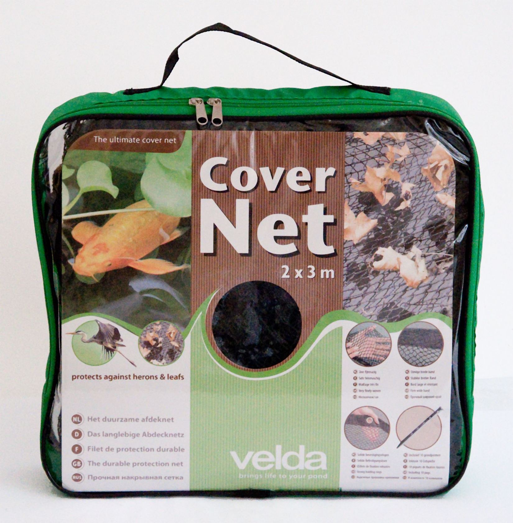 Cover Net 2 x 3 m - fine mesh pond cover net with pins for multi-purpose use