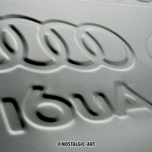 tin-sign-30-x-40-Audi-Logo-Evolution-