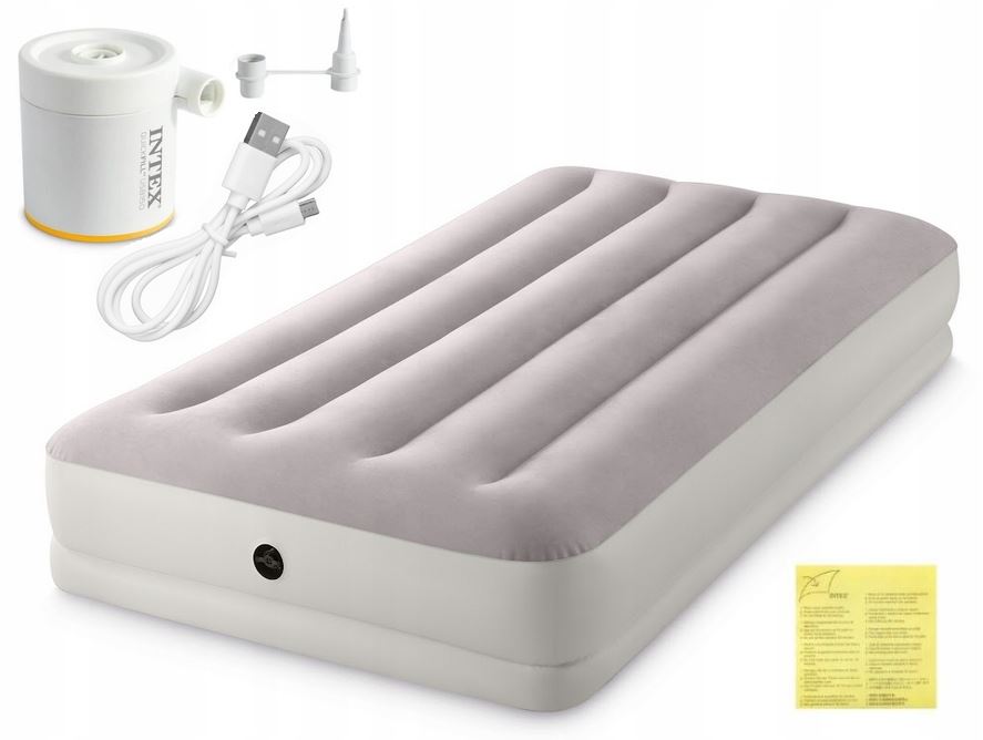 Intex 64112 TWIN DURA-BEAM PRESTIGE AIRBED W/FASTFILL USB Intex 64112 TWIN DURA-BEAM PRESTIGE AIRBED W/FASTFILL USB
