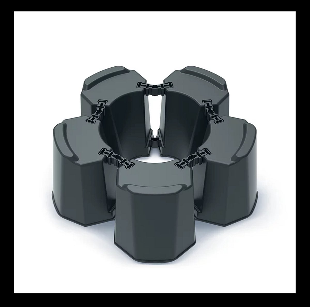 Prosperplast Basecan Modular Rain Barrel Raiser - Anthracite - Variable Diameter