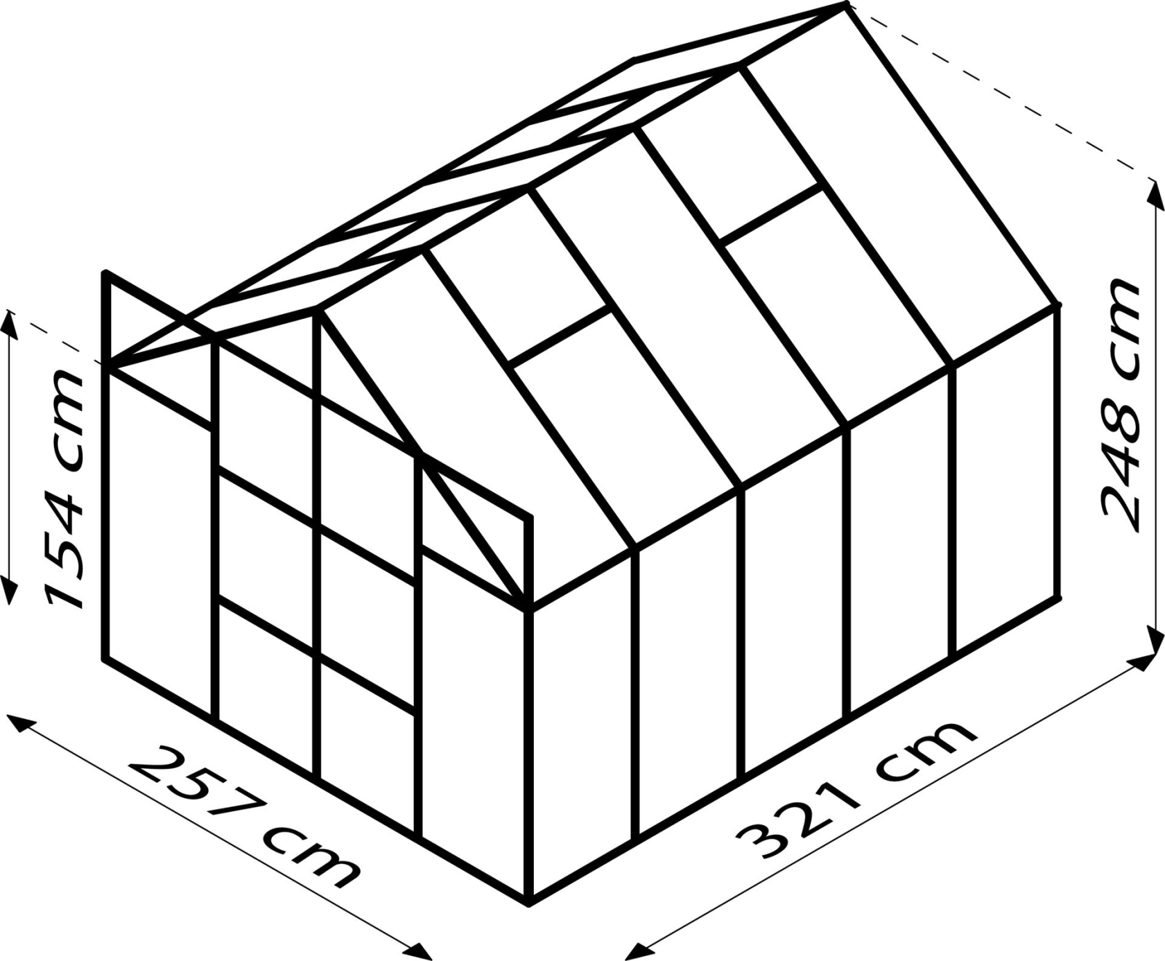 Vitavia Uranus serre - 8,3m² - Zwart