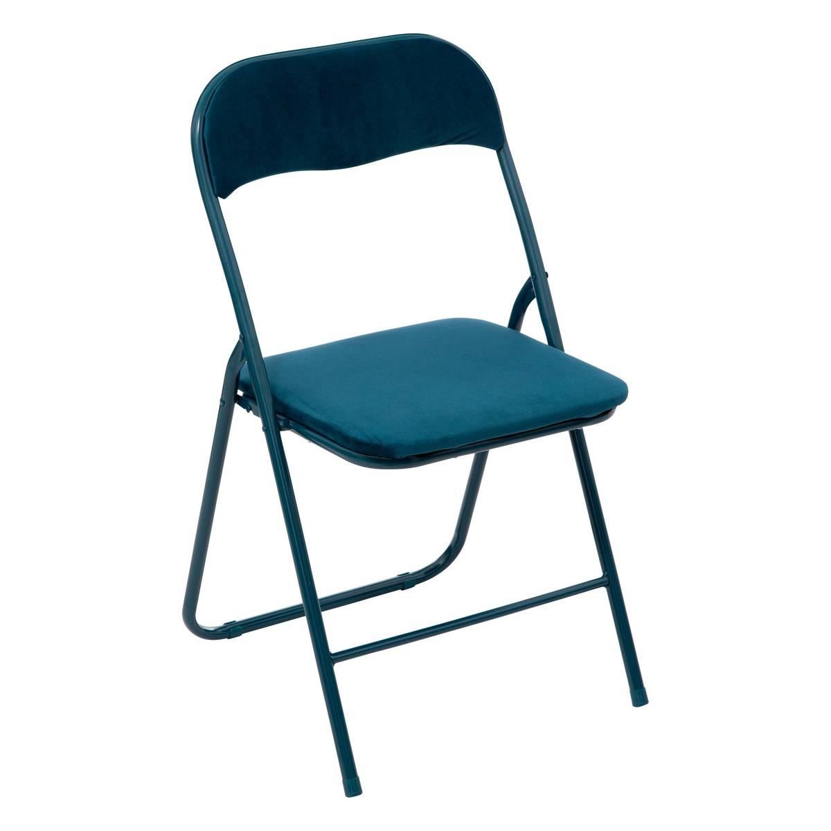 Klapstoel-44x45x79cm-fluweel-blauw