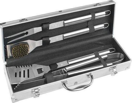 Luxury BBQ tool set 4-piece in luxury aluminum case