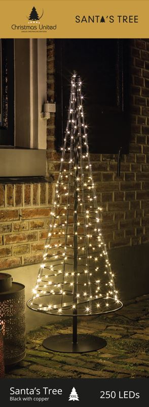 Christmas-United-Santa-s-tree-XXL-100-cm-met-250-warmwitte-ledlampjes-zwart-