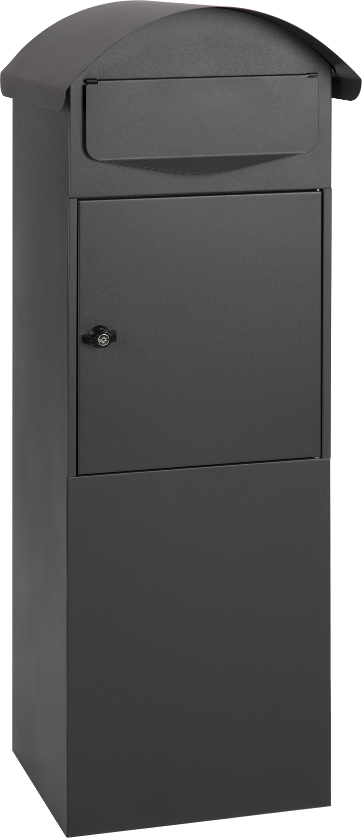 Practo Garden berlin mat noir - Boîte aux lettres sur pied - 29x38,6x100,5cm - RAL 9005 MAT