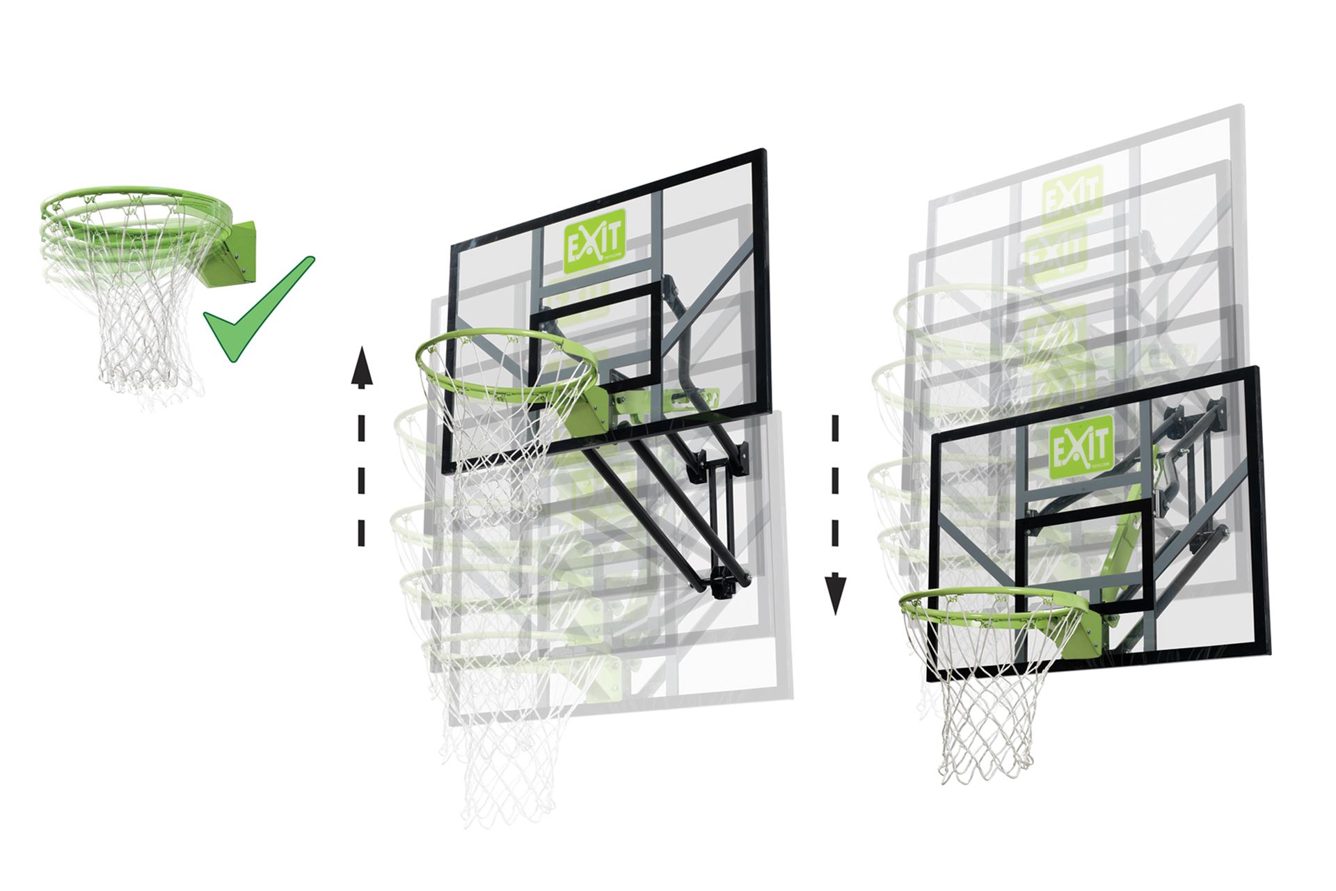 EXIT-Galaxy-basketbalbord-voor-muurmontage-met-dunkring-groen-zwart