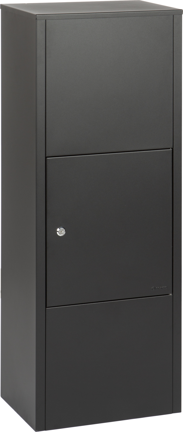 Practo Garden parcel letterbox Dortmund matte black - With cylinder lock